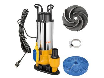 Sludge Set - IBO WQF 180 Submersible Sludge Pump with 25m Hose, Drainage Pump for Water
