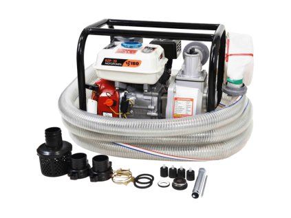 BZP-20 Petrol Water Pump + 6m Suction Hose and 20m Sludge Hose. 4870W, 4-Stroke, 30m Head