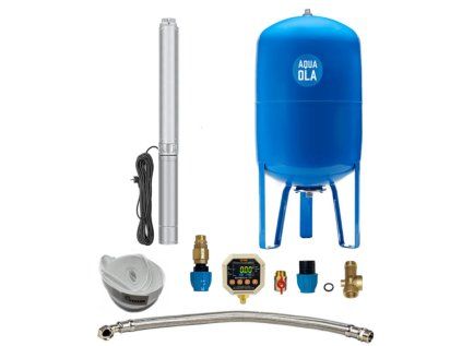 Domáca vodáreň s ponorným čerpadlom 3" IPRO 1-20 / 100l - RTS s Digitálnym tlakovým spínačom, set do studne