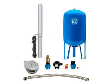 Domáca vodáreň s ponorným čerpadlom 3" IPRO 1-27 / 80l - RTS, set do studne na vodu