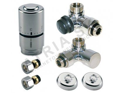 Vykurovacia technika SADA klasik kúpeľňová OPTIMA- trojosová - 1/2"xM24; Cu 15x100; chróm