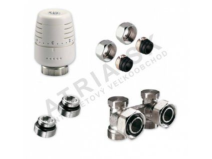 Vykurovacia technika SADA AVK Vekoluxivar - pro dvojtrubkový systém- 1/2"xEK; 15x1; rohové