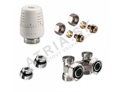 Vykurovacia technika SADA AVK Vekoluxivar - pro dvojtrubkový systém- 1/2"xEK; 16x2; rohové