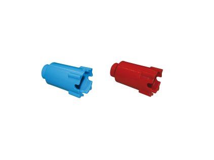 Vykurovacia technika Zátka - pre nástenky - 1/2"; červená; plast