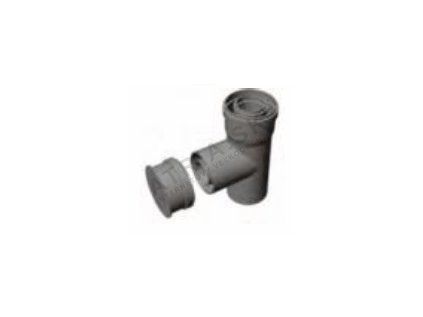 Kondenzačný kotol T-kus s revíznym otvorom, 80/125 mm