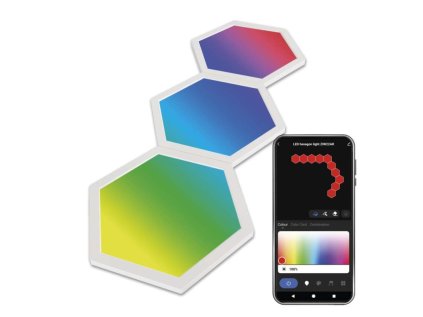 GoSmart LED svietidlo Hexagon, rozširujúca sada, 3 časti, 1,8W, RGBIC stmievateľné, WiFi