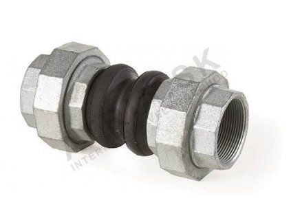 Vykurovacia technika Závitový pryžový kompenzátor - séria T8 - 3/4"; L=165mm; EPDM