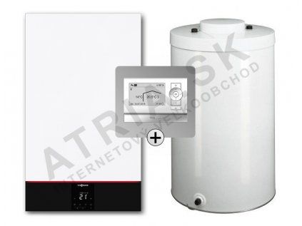 Kondenzačný kotol Viessmann Vitodens 100-W, 19 kW + 100 l zásobník + regulácia