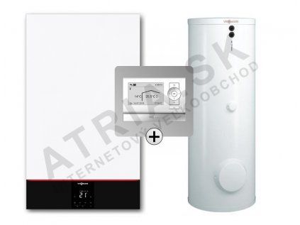 Kondenzačný kotol Viessmann Vitodens 100-W, 3,2 - 25 kW + 300 l zásobník + regulácia