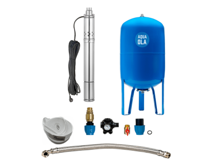 Domáca vodáreň s ponorným čerpadlom 3 SQOLA - 0,55 / 80l, set do studne na vodu