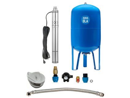 Domáca vodáreň s ponorným čerpadlom 3 SQOLA - 0,55 / 100l, set do studne na vodu