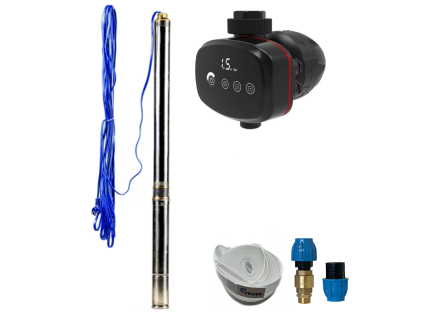 Automatická domáca vodáreň s ponorným čerpadlom 3" 3Ti-15 s ADARA 6 - RTS, set do studne na vodu