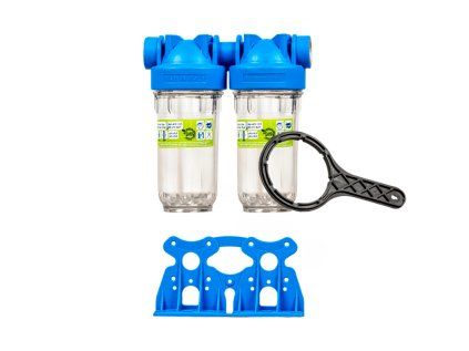Filter JUNIOR 7" DUO, 3/4" connection, double in-line water filter for filtration and water treatment