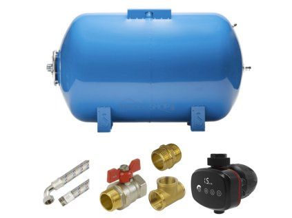 Water system set 60L AQUA OLA horizontal with ADARA 6, home water system, 10 bar, dry-run protection
