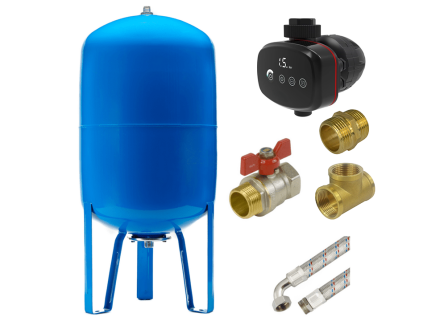 Water system set 80L AQUA OLA vertical with ADARA 6, home water system with digital control unit