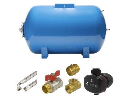 Water system set 100L AQUA OLA horizontal with ADARA 6, home water pump station with digital control unit