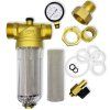 Mechanický filter 3/4" na mechanické nečistoty 50 mcr, potrubný s manometrom a odkalovacím ventilom