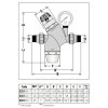 Tlakový redukčný ventil 3/4", PN 25bar, pracovný rozsah 1-6 bar, T max.+40 °C, manometer 0-10 bar,s 1/4” F napojením na manometer, filter so sitkom - 280 µm