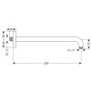 Sprchové rameno, dĺžka 389 mm, CROMA SELECT E