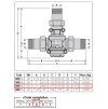 Thermoregulatory valve DN25, 1", 55°C with thermostatic control of medium temperature on the return to a solid fuel boiler