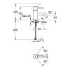 Basin mixer tap, lever, without pop-up waste set, ESSENCE, chrome