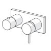 Finishing set for lever shower mixer, HANSASTELA, chrome