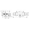 wall-mounted thermostatic shower mixer tap without accessories, ECOSTAT UNIVERSAL
