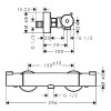 wall-mounted thermostatic shower mixer tap without accessories, 1001 CL, ECOSTAT