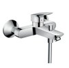 wall-mounted bath mixer tap without accessories, with bath/shower diverter, LOGIS, chrome