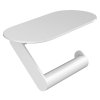 Toilet paper holder with shelf WallStoris, matt white