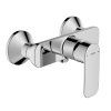 Wall-mounted shower mixer tap without accessories, HANSABASIC, chrome