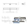 Kúpeľňové vybavenie Lineárny sprchový žľab SLEEK 500 mm, gun grey – pohľad 3