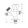 Vykurovacia technika Kombinovaný rohový ventil s rozetou 1/2˝x3/4˝x3/8˝ – pohľad 2