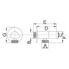 Vykurovacia technika Rohový ventil s keramickou hlavicou, trojhranný, 1/2″x3/4″ – pohľad 2