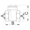Vykurovacia technika Spätný ventil (klapka) 1/2" s tlmičom hluku – pohľad 2