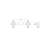 Kúpeľňové vybavenie Montážna lišta pre batériu 1/2" x 15, L-150 mm – pohľad 3