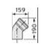 Kondenzačný kotol Vaillant koleno 45°, Ø 110 mm – pohľad 2
