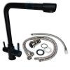 Three-way kitchen faucet HORNÁD, black