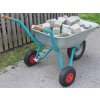 Univerzálne oporné kolesá pre záhradné a stavebné fúriky KERBL 29396 Ø25cm, 2ks, celogumové – pohľad 3
