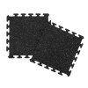 Gumová dlaždica FITNESS TILE 50 x 50 cm, čierna – pohľad 2