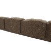 Záhradná obruba Roman Stone hnedá 120 cm, gumová (vrátane klincov) – pohľad 3