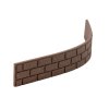 Záhradná palisáda BRICKS 120 x 15 cm, hnedá (so spojkou a klincami) – pohľad 2