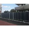 Zástena na balkón LEGI 5 x 1 m, ratan, tmavosivá – pohľad 2