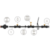 Záhradná vodná hmla 12 m BLACK LINE – pohľad 2