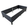 Vyvýšený záhon LEGI 0,75 × 1,5 m, Woodlook, výška 30 cm, antracit – pohľad 2