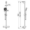 sprchová súprava BASICJET STYLE s tyčou 920mm, ručná sprcha trojpolohová