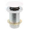 Umývadlová výpusť click-clack 5/4", biela keramická, bez prepadu