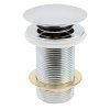 Chrómová umývadlová výpusť click-clack 5/4" bez prepadu, mosadz