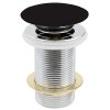 Umývadlová výpusť click-clack 5/4", čierna keramická, bez prepadu