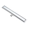 Lineárny žľab SLEEK 60 cm s krytom z bieleho skla